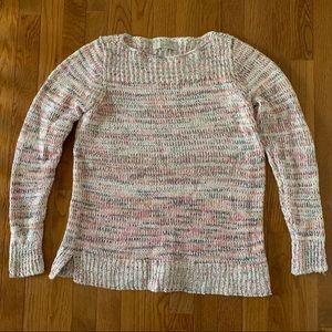 LOFT Marled Boatneck Sweater, Size S